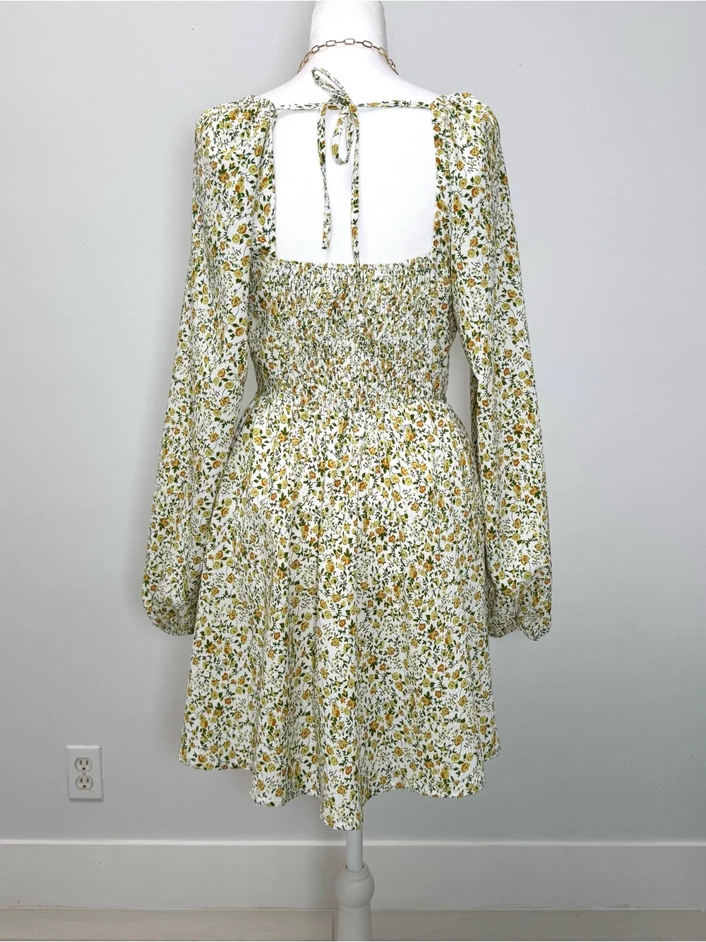 Anthropologie Coquette Cottagecore Floral Corset Mini Dress NWT L Flowy - Picture 11 of 13